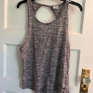 Victorias Secret PINK Grey and white relaxed tank top